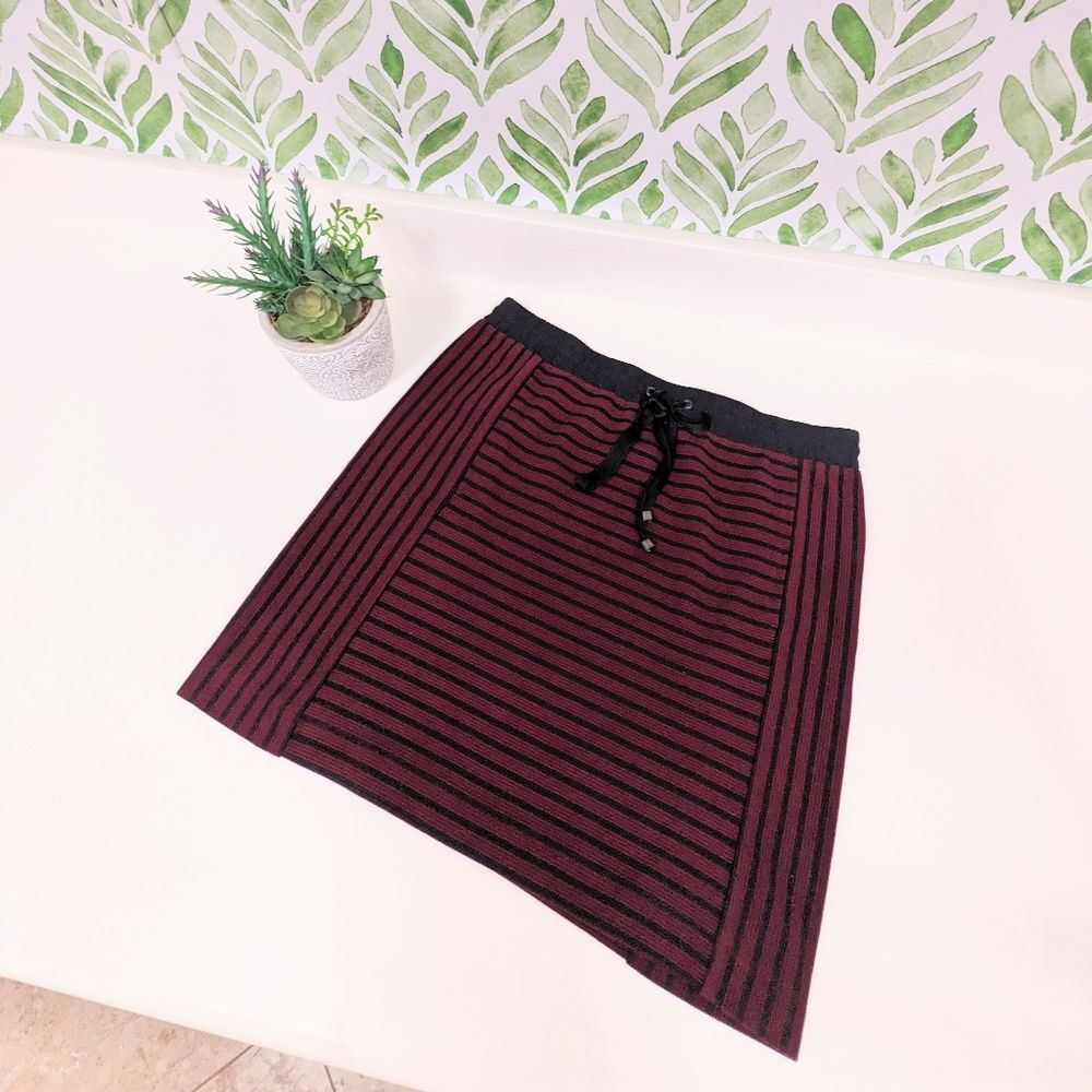 Maroon Lou & Grey Casual Skirt XS Sporty Stripes